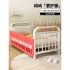 Yi children's bed splicing bed with raised guardrails that can be raised and lowered for babies to widen the bedside and baby's bed can be customized with iron bed cream white single bed head 5CM latex coconut palm 200x50cm