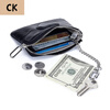 CHLING KAYAN small ck women's bag with oil wax cowhide leather small ladies coin purse 2025 new ins card ID bag hard black