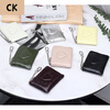CHLING KAYAN small ck women's bag with oil wax cowhide leather small ladies coin purse 2025 new ins card ID bag hard black