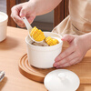 Baijie stew pot ceramic soup bowl water-proof inner pot steamed egg bowl lard porridge bird's nest cup pot tableware with lid spoon medium 400ml