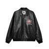 JACK&JONES Men's Jacket Year of the Horse Fashion Street Embroidery Loose Casual Lapel PU Jacket Top 2261P3001