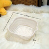 Ye Yu Kitchen Double-layer Plastic Drip Basket Vegetable Basin Washing Fruit Basket Multi-Purpose Rice Washing Basket Drain Basket Strainer Thickened Nordic Flour One-piece Set (Small Intranet)
