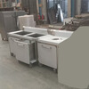 Haikodi swill garbage truck, stainless steel waste collection truck, food collection table waste cabinet, commercial kitchen canteen tableware storage and classification mobile recycling table, three compartments 2200x900x850, ready to ship quickly - supports customization - free invoicing