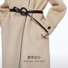 VEROMODA woolen coat for women 2025 winter new style loose belt mid-length simple coat 32544S002