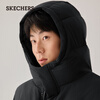Skechers New Year's Gift Long Down Jacket Winter 2025 New Outerwear Coat Men's and Women's Same Style Jacket L425U107