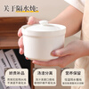 Baijie stew pot ceramic soup bowl water-proof inner pot steamed egg bowl lard porridge bird's nest cup pot tableware with lid spoon medium 400ml