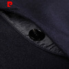 Pierre Cardin woolen coat men's jacket lapel solid color mid-length warm cashmere jacket coat