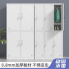 Locker, staff cabinet, iron cabinet with lock, office cabinet, shoe bag storage cabinet, multi-door wide-side cabinet, economical model, two-door locker - 500 deep, off-white