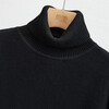 She pool turtleneck sweater 2025 winter new women's slim fit simple plus velvet inner pullover bottoming shirt