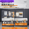 An Junsheng double-door kitchen cabinet floor-standing multi-layer slate storage cabinet multi-functional microwave oven oven cutting vegetable storage cabinet upgrade-magnetic double-door cream white 10mm thickened slate 3 layers long 120 wide 42 high 80