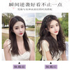 Wig women's long curly hair headband one-piece half wig artificial hair fishbone braid hair extensions wig natural and cute QC black long hair 55cm headband one-piece half wig