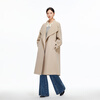VEROMODA woolen coat for women 2025 winter new style loose belt mid-length simple coat 32544S002