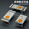 Woodworking workbench multifunctional push table flip saw portable table saw small lifting operation table folding woodworking saw table 80*120 bare frame without