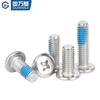 GUWANJI 304 stainless steel large flat head chamfered cross screw blue dispensing flat head bolt splint furniture connection M2-M8 M4x30 (50 pieces)