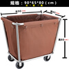 Hotel guest room thickened stainless steel linen cart room entrance cart collection cart storage cart cart linen bag assembly 4-inch linen cart blue