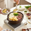 Bear casserole wide-mouth soup pot clay pot rice stew pot high temperature resistance and non-cracking 3.2L health-care pot ceramic pot gas