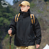 EASTERN CAMEL Couple 3-in-1 Assault Jacket Men's and Women's Outdoor Sports Jacket Windproof Jacket Black 3-in-1 2XL