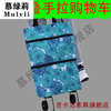 New Folding Grocery Cart with Wheels Telescopic Dual-Purpose Portable and Durable Shopping Bag Trolley Blue Daisy Model + Wheels Bearing 25 catties 1 piece