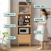 Genji Muyu solid wood slate sideboard modern simple oak restaurant storage cabinet household high cabinet tea cabinet 0.6 wood color