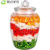 Baishengniu transparent glass jar household pickling sealed jar pickle glass bottle with lid pickle small pickle jar storage jar small glossy model 650 ml (1 piece)