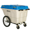 Cleaning truck mobile trash can garbage truck trolley cleaning truck mobile outdoor covered wheel blue and white 400L
