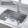 Home Baili Kitchen Stainless Steel Telescopic Sink Storage Rack Thickened and Deepened Sink Blue Dishes and Chopsticks Multifunctional Pool Drain Basket
