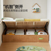 Genji Muyu children's furniture solid wood children's bed bedroom without bedside tatami box bed for boys and girls small apartment storage bed children's box bed (without bottom board) + mattress (8cm thick J23 1200mm*2000mm