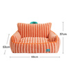 ZEZE striped pet bed, warm cat bed, universal for all seasons, removable and washable cute pet sofa, cat nest soft cushion