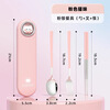 DEATKN German chopsticks and spoons set portable cutlery box children's chopsticks forks and spoons four pieces for students going to school and office workers three-piece set of forks, spoons and chopsticks pink