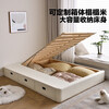 He Jiagong's tatami bed without bedside can be customized with storage and can be customized to any size with drawers, air pressure high box platform bed, floor-standing three-pull tatami densely paved breathable bed board 1000mm*1900mm x three-pull structure