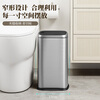 KUK stainless steel trash can 15L titanium empty black push-type with lid bathroom toilet living room gap high appearance light luxury
