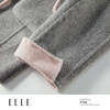 ELLE Zhu Xudan's same style French sheep wool woolen coat for women 2025 winter new double-sided woolen coat gray pink M