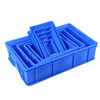 Heqi thickened plastic turnover box rectangular logistics plastic box shelf material storage plastic box turnover box 8# blue thickened 245*170*75mm
