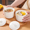 Baijie stew pot ceramic soup bowl water-proof inner pot steamed egg bowl lard porridge bird's nest cup pot tableware with lid spoon medium 400ml