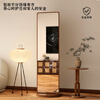 Small craftsman rotating full-length mirror floor-standing full-length mirror home bedroom bookshelf storage fitting dressing mirror white 170*43