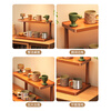 Xinnan desktop storage rack cup storage rack makeup table office water cup corner storage tea cup small Bogu rack Nanmu desktop storage rack two layers thickened