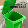 Keshuang outdoor trash can large thickened 240L commercial plastic sanitation trash can with cover wheel industrial community property shopping mall catering special 100L extra thick trailer model green - kitchen waste