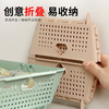 Yusenyi Home Folding Wash Basin Drainage Basket New Living Room Kitchen Storage Hollow Filter Water Washing Fruit Washing Vegetable Basket 1 Pack Green Foldable