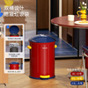 VEELAR Creative Trash Can for Living Room and Household Internet Celebrity 2025 New Dopamine Kitchen and Bathroom High-Looking Pedal with Cover 8L-Capri Blue (Red Cover)