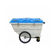 Cleaning truck mobile trash can garbage truck trolley cleaning truck mobile outdoor covered wheel blue and white 400L