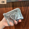 CHLING KAYAN small ck women's bag with oil wax cowhide leather small ladies coin purse 2025 new ins card ID bag hard black