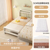 Yi children's bed splicing bed with raised guardrails that can be raised and lowered for babies to widen the bedside and baby's bed can be customized with iron bed cream white single bed head 5CM latex coconut palm 200x50cm