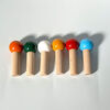 Vinoa hole board accessories storage hole board wood hook round head matchstick stick bracket solid wood laminate wooden pendant diameter 15mm color matchstick length 6 pieces