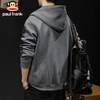 Paul Frank Jacket Men's Spring and Autumn American Jacket Men's Trendy Brand Hooded Cardigan Sweatshirt Men's Top Dark Gray XL