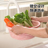 Bowl basket drain basket kitchen thickened extra large vegetable basket vegetable basket fruit basin plastic round fruit basket pink mini size 1 pack