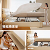 Winter Bear Puff Leather Bed Ultra-Thin Bedside Small Apartment Space-Saving Double Master Bedroom Cream High Box Sliding Storage Bed Ecological Leather Bed/Full Solid Wood Beech Rib Frame + 5-Star Mattress 1800mm*2000mm Frame Structure