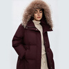 Langzi Holdobagi Goose Down Down Jacket Fur Collar Fashionable Commuting All-Match Jacket Ankola Red M