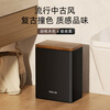 VEELAR push-type trash can bathroom toilet household living room bedroom sandwich paper basket middle and old style narrow slit new style 7L-extreme night black (new style of middle and old style)