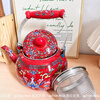 NAOISKEY Naoski Red Hook Lotus kettle thickened 2.5L large capacity enamel enamel old-fashioned kettle for cooking milk tea and boiling water Red Hook Lotus kettle capacity 2.5L
