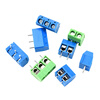 KF301-2P/3-position PCB terminal block 5.0mm splicable one-word cross 5.08 connector special price 2P cross round feet green copper splicable (10 pieces)